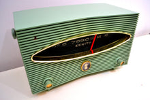 Load image into Gallery viewer, Spruce Green 1956 Zenith A615F AM Vacuum Tube Radio Real Looker Sound Blaster! - [product_type} - Zenith - Retro Radio Farm