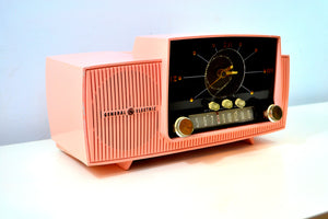 SOLD! - March 2, 2019 - Bellefonte Pink 1957 General Electric Model 912D Tube AM Clock Radio - [product_type} - General Electric - Retro Radio Farm