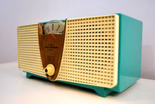Load image into Gallery viewer, SOLD! - Feb 7, 2020 - Turquoise Twin Speaker Retro Vintage 1959 Philco Model E-816-124 AM Tube Radio Totally Restored! - [product_type} - Philco - Retro Radio Farm