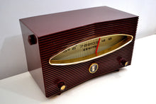 Load image into Gallery viewer, SOLD! - Feb 9, 2020 - Burgundy Maroon 1956 Zenith A615F AM Vacuum Tube Radio Sputnik Period Headturner! - [product_type} - Zenith - Retro Radio Farm