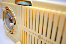 Load image into Gallery viewer, Ivory White Vintage 1948-49 General Electric Model 516 AM Vacuum Tube Radio Solid Player Popular Model! - [product_type} - General Electric - Retro Radio Farm
