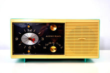 Load image into Gallery viewer, SOLD! - Oct 28, 2019 - Aqua Blue 1959 Admiral Y3048 Tube AM Radio Alarm Clock - [product_type} - Admiral - Retro Radio Farm