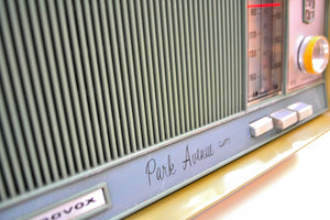 AM FM Olive Green and Grey Blue 1962 Magnavox "Park Avenue" Model FM042 Vacuum Tube Radio Loud Clear Sounding! - [product_type} - Magnavox - Retro Radio Farm