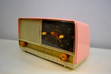 Load image into Gallery viewer, Pretty in Pink and White 1956 RCA Victor 8-C-7FE Vintage Tube AM Clock Radio Works Great! - [product_type} - RCA Victor - Retro Radio Farm
