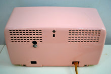 Load image into Gallery viewer, Pretty in Pink and White 1956 RCA Victor 8-C-7FE Vintage Tube AM Clock Radio Works Great! - [product_type} - RCA Victor - Retro Radio Farm