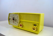 Load image into Gallery viewer, SOLD! - Feb 24, 2019 - Meringue Yellow RCA Victor 8-C-6M Clock Radio 1959 Tube AM Clock Radio - [product_type} - RCA Victor - Retro Radio Farm