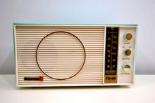 Load image into Gallery viewer, SOLD! - Feb 21, 2020 - Sea Breeze Turquoise and White 1963 Olympic Model AFM-20 Tube AM FM Radio Sounds Heavenly! - [product_type} - Olympic - Retro Radio Farm
