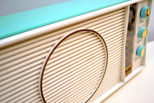 Load image into Gallery viewer, SOLD! - Feb 21, 2020 - Sea Breeze Turquoise and White 1963 Olympic Model AFM-20 Tube AM FM Radio Sounds Heavenly! - [product_type} - Olympic - Retro Radio Farm