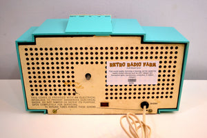 Ocean Turquoise 1959 Philco Model H764-124 AM Tube Clock Radio Totally Restored! - [product_type} - Philco - Retro Radio Farm