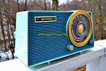 Charger l&#39;image dans la galerie, SOLD! - May 18, 2018 - POSEIDON BLUE Mid Century Vintage 1963 Motorola Model A18B49 AM Tube Radio Excellent Condition! - [product_type} - Motorola - Retro Radio Farm