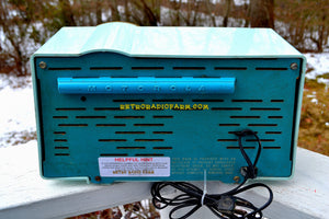 SOLD! - May 18, 2018 - POSEIDON BLUE Mid Century Vintage 1963 Motorola Model A18B49 AM Tube Radio Excellent Condition! - [product_type} - Motorola - Retro Radio Farm