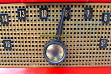 Load image into Gallery viewer, SOLD! - Mar 4, 2018 - SCARLET RED Mid Century Retro Vintage 1956 Packard Bell Model 5R1 AM Tube Radio Works Great! - [product_type} - Packard-Bell - Retro Radio Farm