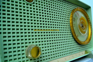 SOLD!- Sept. 9, 2018 - BLUETOOTH MP3 Ready - Julep Green Mid Century Retro Vintage 1956 RCA Victor Model 6-X-7C AM Tube Radio Excellent Condition! - [product_type} - RCA Victor - Retro Radio Farm