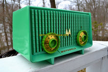 Load image into Gallery viewer, SOLD! - Apr 28, 2018 - SEA GREEN  Mid Century Vintage 1957 Motorola Model 56R AM Tube Radio Rare! Works Great! - [product_type} - Motorola - Retro Radio Farm