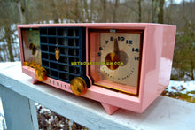 Load image into Gallery viewer, SOLD! - Mar 29, 2018 - FAIRLANE PINK and Black Mid Century Retro Jetsons Vintage 1956 Zenith Z519V AM Tube Clock Radio Works Great! - [product_type} - Zenith - Retro Radio Farm