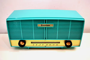 SOLD! - Mar 5, 2020 - Super Seafoam Green 1950s Firestone Model 4-A-188 Vintage AM Vacuum Tube Radio Mint Condition! - [product_type} - Firestone - Retro Radio Farm