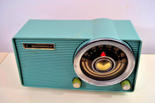 Load image into Gallery viewer, SOLD! - Jan. 8, 2020 - Powder Grey Blue Vintage 1963 Motorola Model A18B49 AM Tube Radio - [product_type} - Motorola - Retro Radio Farm