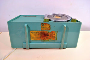 SOLD! - Jan. 8, 2020 - Powder Grey Blue Vintage 1963 Motorola Model A18B49 AM Tube Radio - [product_type} - Motorola - Retro Radio Farm