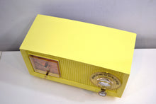 Load image into Gallery viewer, Daffodil Yellow Vintage 1959 General Electric Model C-435A Tube Radio Brighten Up Your Day! - [product_type} - General Electric - Retro Radio Farm