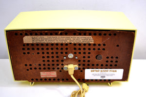 Daffodil Yellow Vintage 1959 General Electric Model C-435A Tube Radio Brighten Up Your Day! - [product_type} - General Electric - Retro Radio Farm