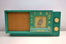 Load image into Gallery viewer, Seafoam Green Supreme Silvertone 1956 Model 7008 AM Tube Radio An Eyeful and Earful of 50s Charm!! - [product_type} - Silvertone - Retro Radio Farm