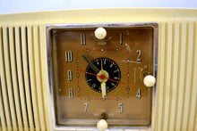 Load image into Gallery viewer, Ivory Vanilla 1953 General Electric Model 547 Retro AM Clock Radio Works Great! - [product_type} - General Electric - Retro Radio Farm
