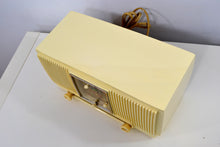 Load image into Gallery viewer, Ivory Vanilla 1953 General Electric Model 547 Retro AM Clock Radio Works Great! - [product_type} - General Electric - Retro Radio Farm