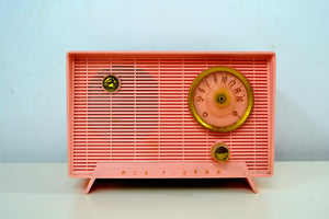 SOLD! - Jan. 8, 2020 - Shell Pink Vintage 1956 RCA Victor 6-X-5 Tube AM Radio - Simply Fabulous - [product_type} - RCA Victor - Retro Radio Farm