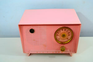 SOLD! - Jan. 8, 2020 - Shell Pink Vintage 1956 RCA Victor 6-X-5 Tube AM Radio - Simply Fabulous - [product_type} - RCA Victor - Retro Radio Farm