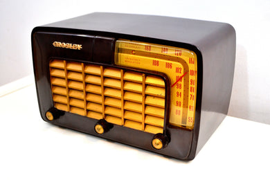 SOLD! - Mar 6, 2020 - Walnut Bakelite Art Deco 1950 Crosley Model 10-127 AM FM Vacuum Tube Radio Sounds Fantastic!