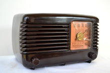Load image into Gallery viewer, SOLD! - Mar 2, 2020 - Art Deco Brown Bakelite Vintage 1949 Philco Transitone 49-500 AM Radio Popular Design Back In Its Day! - [product_type} - Philco - Retro Radio Farm