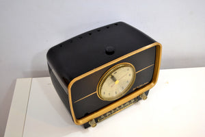 SOLD! - Mar 7, 2020 - The Debonaire 1954 RCA Victor Model 5C-592 Vacuum Tube AM Clock Radio Excellent Condition! - [product_type} - RCA Victor - Retro Radio Farm
