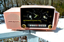 Load image into Gallery viewer, SOLD! - Mar 5, 2018 - ROSE PINK Mid Century Jetsons 1959 General Electric Model 915 Tube AM Clock Radio Near Mint! - [product_type} - General Electric - Retro Radio Farm