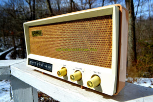 SOLD! - Oct 25, 2018 - Toffee Tan Mid Century Vintage 1959 AMC Model 2585 Tube Radio Almost Mint and Very Sweet! - [product_type} - AMC - Retro Radio Farm