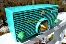 Load image into Gallery viewer, SOLD! - Aug 28, 2018 - Turquoise Mid Century Retro Jetsons 1957 Motorola 56H Turbine Tube AM Radio Works And Looks Amazing! - [product_type} - Motorola - Retro Radio Farm