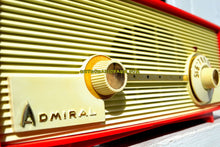 Charger l&#39;image dans la galerie, SOLD! - July 21, 2018 - VERY BERRY RED 1959 Admiral 275 Tube AM Clock Radio Awesome Design Sounds Great! Rare Color! - [product_type} - Admiral - Retro Radio Farm