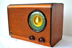 SOLD! - Mar 5, 2020 - Vintage Wood Pinhole Design Front 1946 Emerson Model 503 Vacuum Tube AM Radio Works Great! - [product_type} - Emerson - Retro Radio Farm