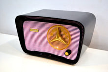 Load image into Gallery viewer, SOLD! - Mar 5, 2020 - Black and Pink 1959 Travler Model T-204 AM Tube Radio Cute As A Button! - [product_type} - Travler - Retro Radio Farm