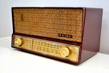 Load image into Gallery viewer, SOLD! - Mar 5, 2020 - Wine Red Vintage 1958 Zenith A724R AM/FM Tube Radio A True Sound Blaster! - [product_type} - Zenith - Retro Radio Farm