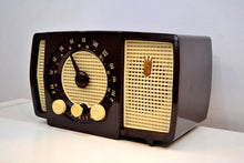 Load image into Gallery viewer, Savanna Brown and White 1955 Zenith Y723 AM/FM Tube Radio Gorgeous and Sounds Magnifico! - [product_type} - Zenith - Retro Radio Farm