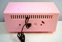 Load image into Gallery viewer, Vintage Rose Pink and White 1955 Admiral 5C4 AM Clock Radio Works Great! - [product_type} - Admiral - Retro Radio Farm