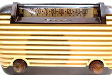 Load image into Gallery viewer, Cappaccino and Cream Bakelite 1948 Motorola Model 77X-M21 Vintage Vacuum Tube AM FM Radio Deco Beauty! - [product_type} - Motorola - Retro Radio Farm