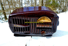 Load image into Gallery viewer, SOLD! - Feb 7, 2019 - Art Deco 1948 Airline Model 84BR-1507 AM Brown Swirly Marbled Bakelite Tube Radio Totally Restored! - [product_type} - Airline - Retro Radio Farm