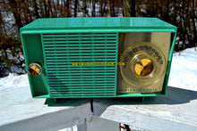 Load image into Gallery viewer, SOLD! - Mar 14, 2018 - BLUETOOTH MP3 READY SEA GREEN Mid Century Vintage 1959 General Electric Model T-129C Tube Radio - [product_type} - General Electric - Retro Radio Farm