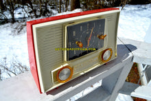 Charger l&#39;image dans la galerie, SOLD! - Dec 1, 2018 - Chinook Pink 1957 RCA Victor Model 3RD49 AM Tube Clock Radio - [product_type} - RCA Victor - Retro Radio Farm