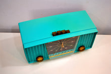 Load image into Gallery viewer, Ocean Turquoise Seafoam 1959 Electrohome Model 5C-18 AM Tube Clock Radio Totally Restored! - [product_type} - Electrohome - Retro Radio Farm