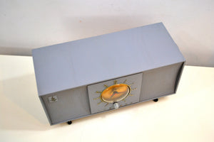 Tunis Grey 1956 Emerson 824 Tube AM Clock Radio Totally Restored! - [product_type} - Emerson - Retro Radio Farm