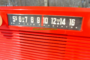 SOLD! - July 26, 2018 - VERMILION Red 1952 Admiral 5G35N AM Tube Radio Stunning Rare and Totally Restored! - [product_type} - Admiral - Retro Radio Farm