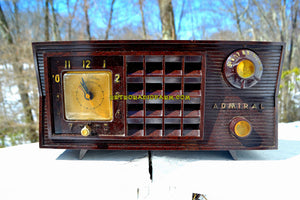 SOLD! - Dec 12, 2018 - BLUETOOTH MP3 Ready - Brown Marbled 1955 Admiral Model 251 AM Tube Retro Radio - [product_type} - Admiral - Retro Radio Farm