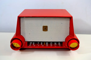 SOLD! - Sept 1, 2019 - Cimarron Red Dashboard 1953 Motorola 53H Tube AM Radio Excellent Plus Condition! - [product_type} - Motorola - Retro Radio Farm
